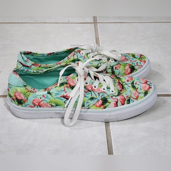 VANS Camden fashion sneakers flamingos pink and green size 9.5 new!!! - Picture 3 of 9